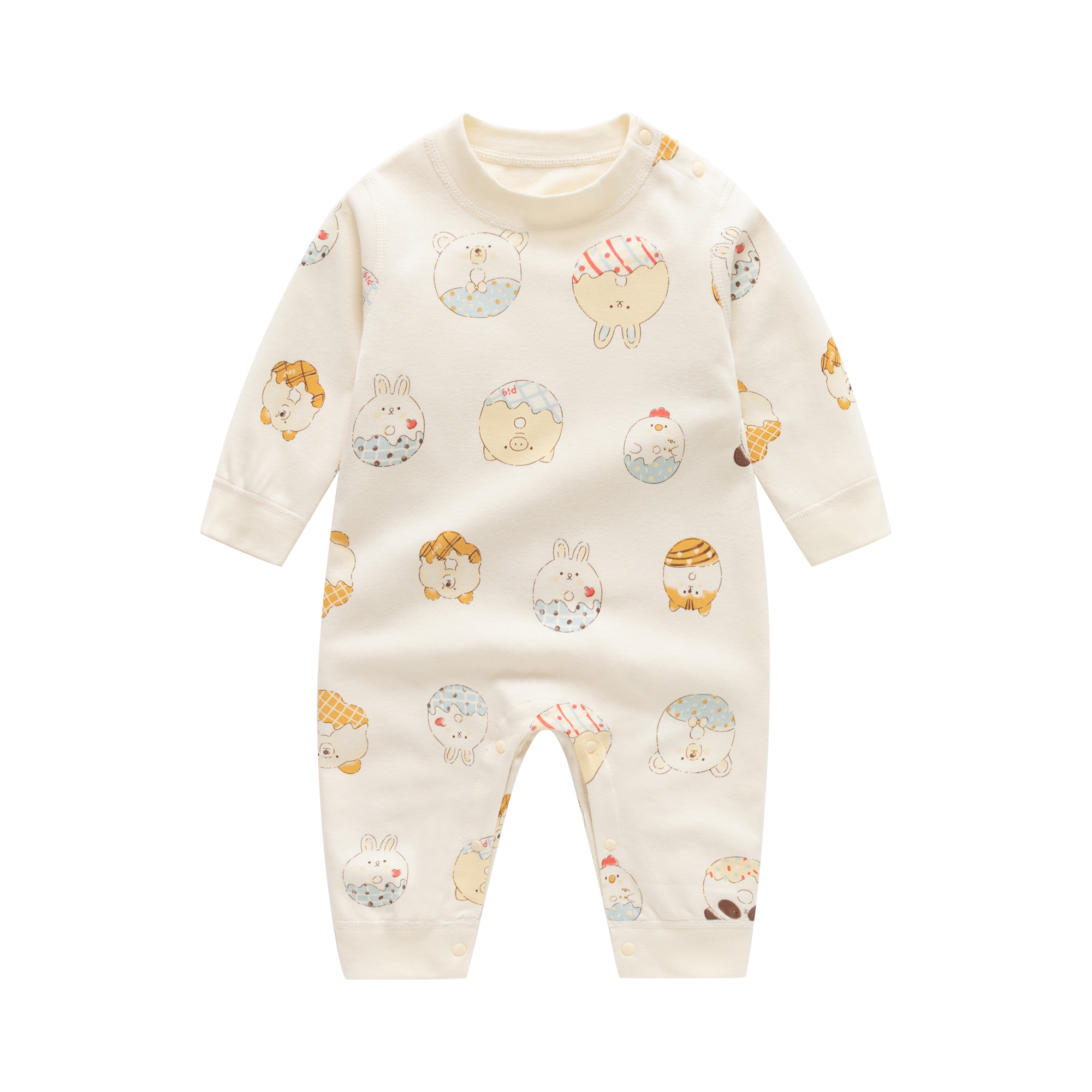 Baby Cute Animals Shoulder Split Romper