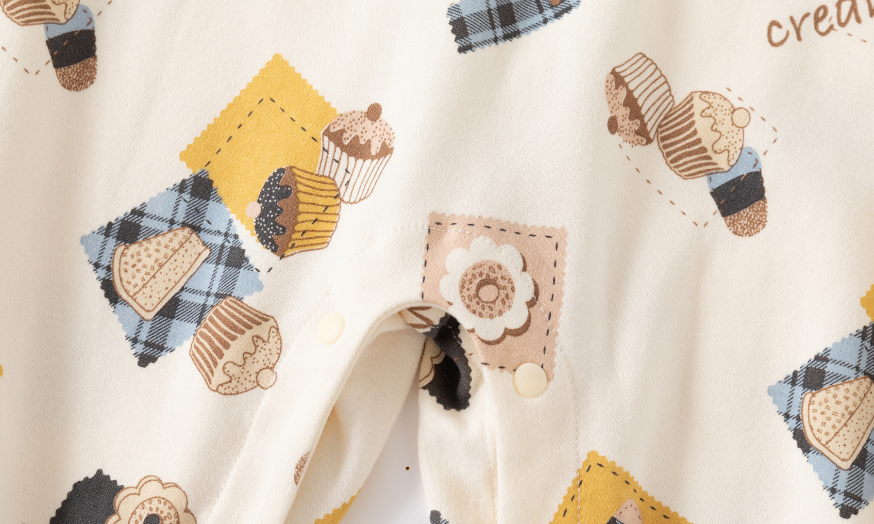Baby Ice Cream Cake Shoulder Split Romper