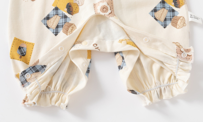 Baby Ice Cream Cake Shoulder Split Romper