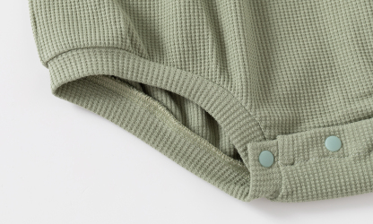 Baby Waffle Solid Color Bodysuit