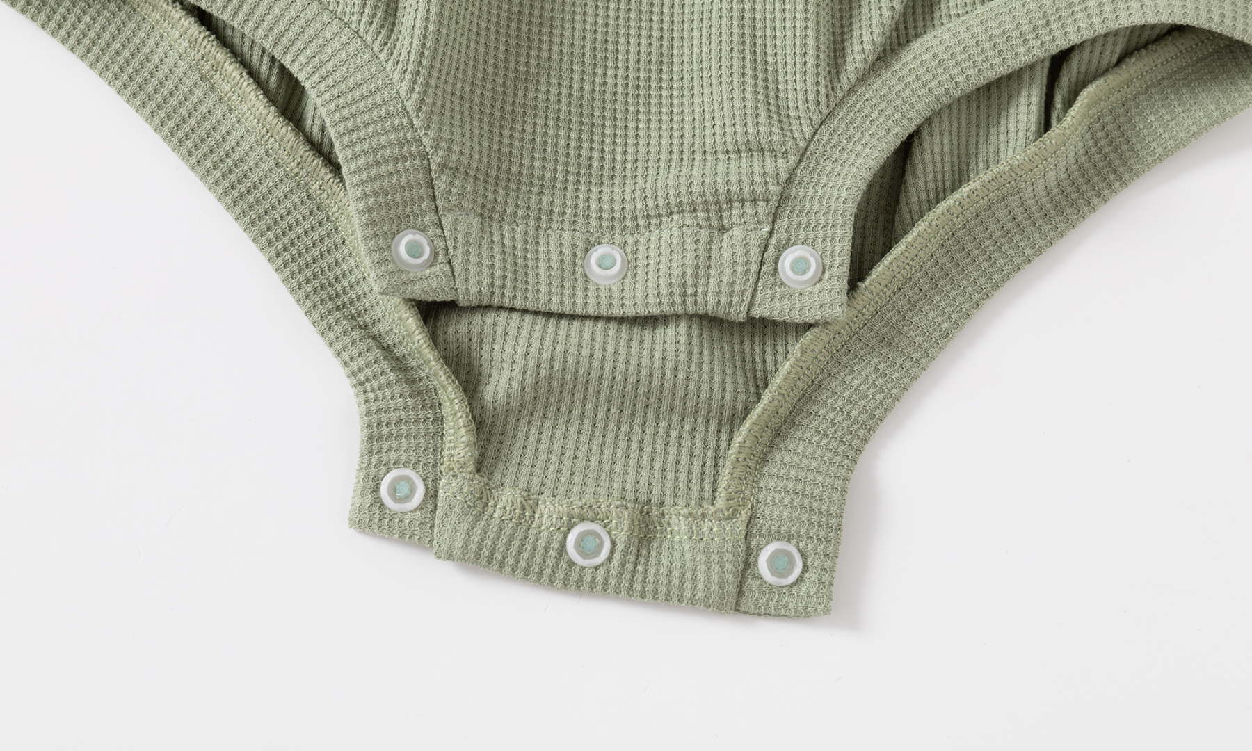 Baby Girl Waffle Solid Color Bodysuit