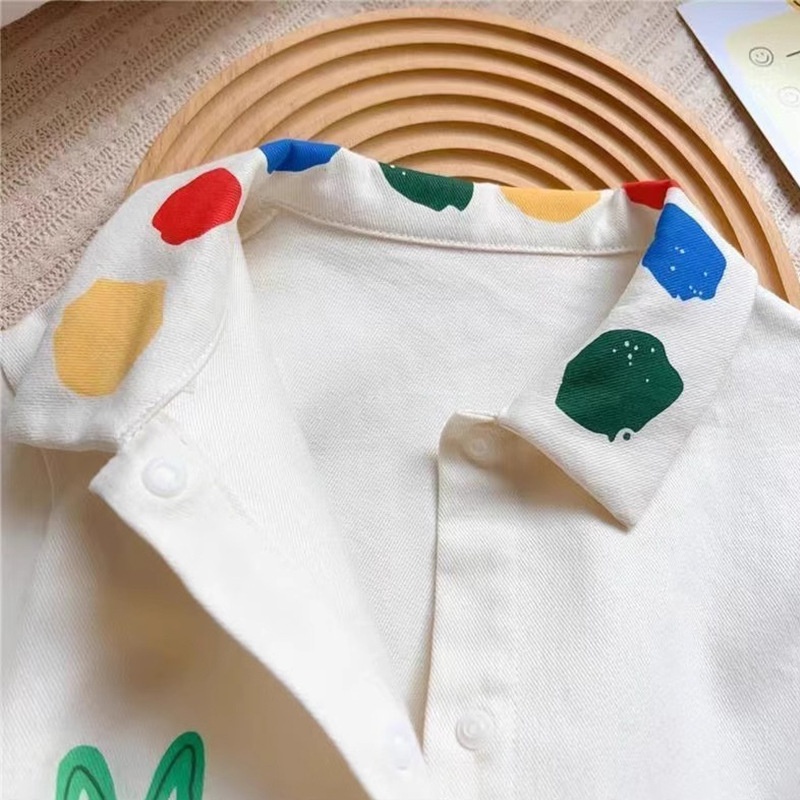 Baby Unisex Graffiti Letter Long Sleeve Romper