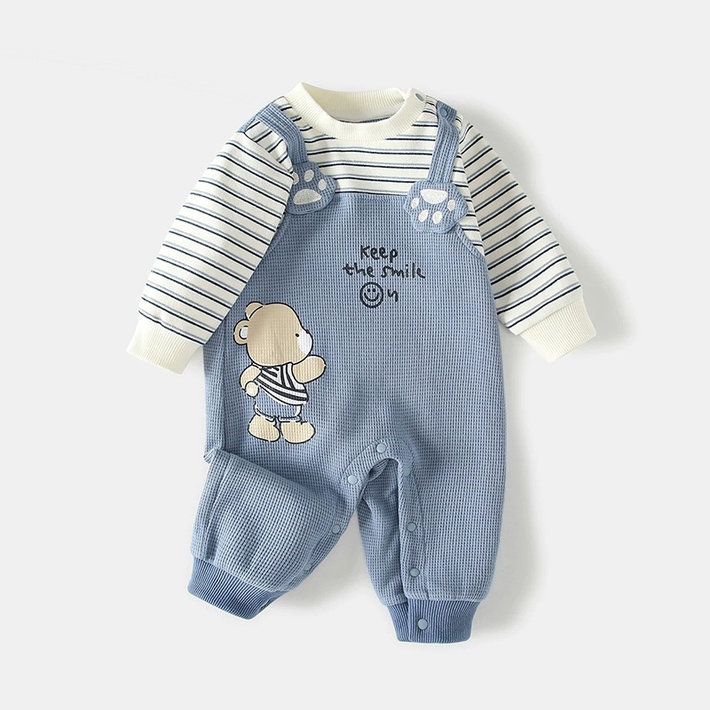 Baby Bear Faux Two-Piece Romper