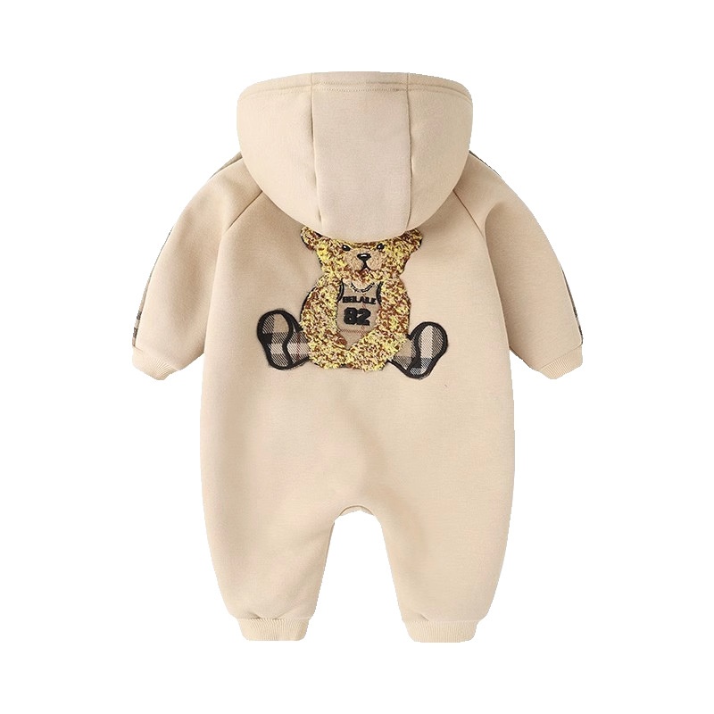 Baby Boy Bear Warm Romper
