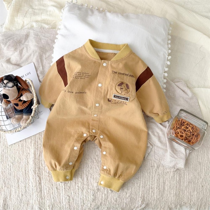 Baby Unisex Jacket Style Long Sleeve Romper