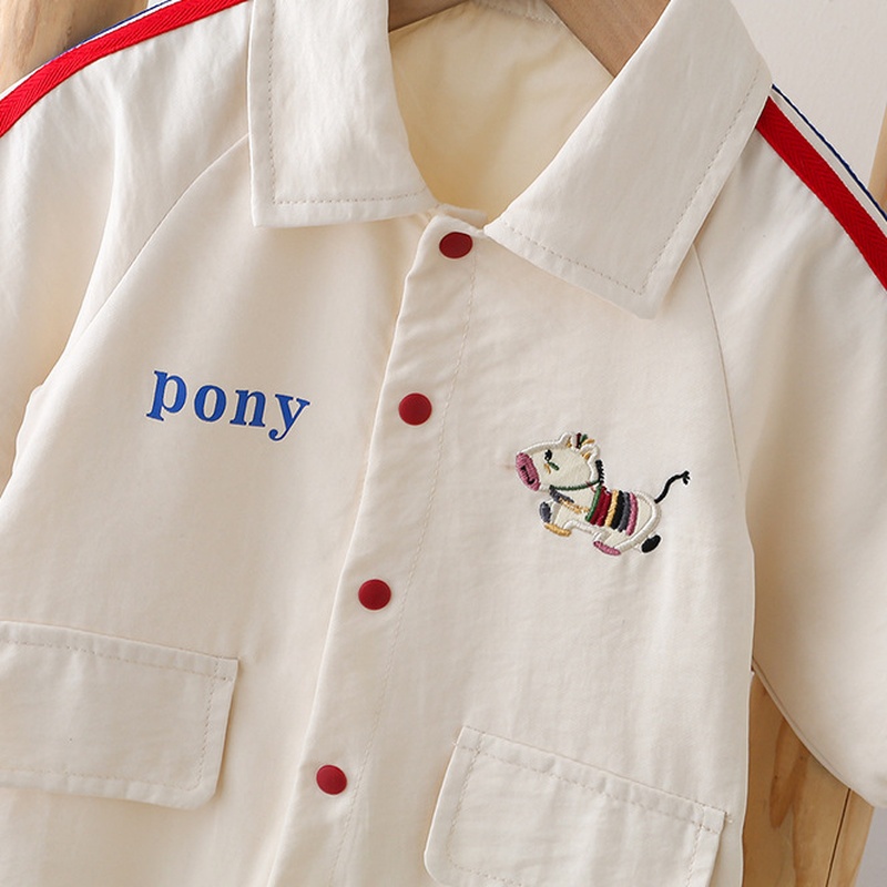 Baby Boy Collared Casual Long Sleeve Romper
