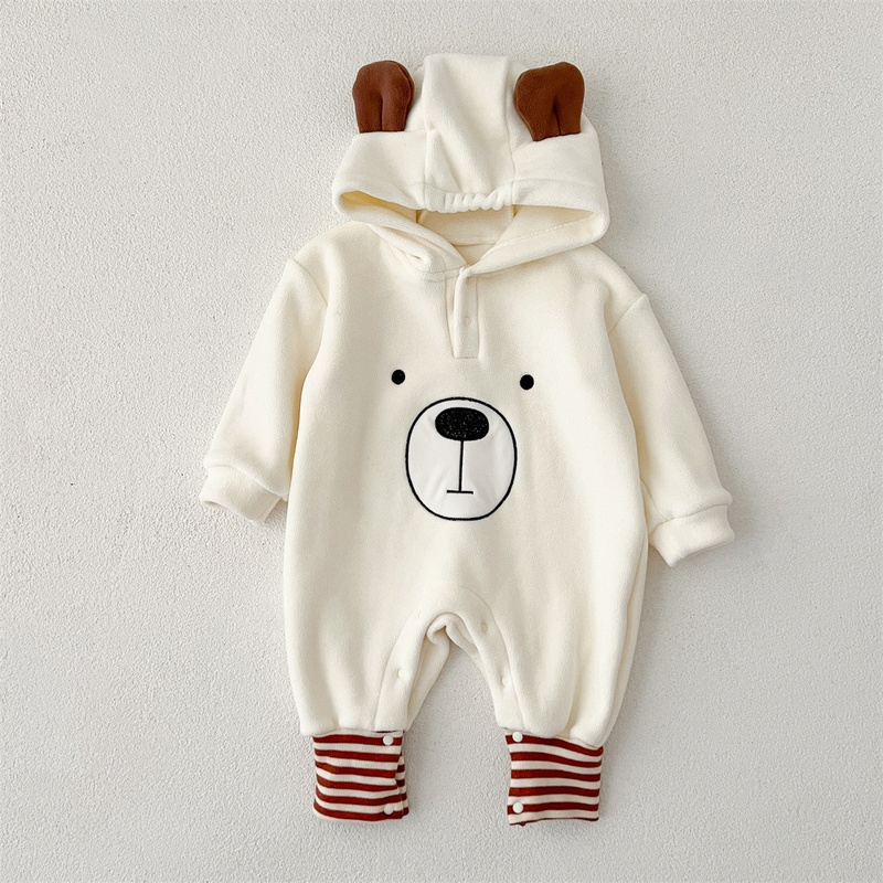 Baby Cute Bear Ears Hooded Romper