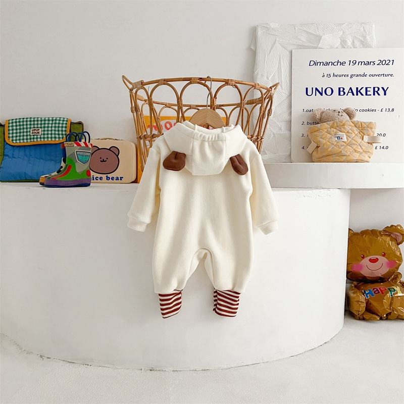 Baby Cute Bear Ears Hooded Romper