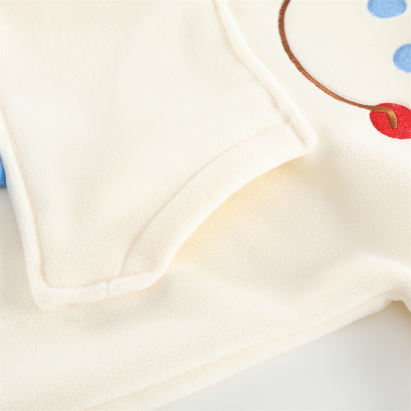 Baby Unisex Casual Rainbow Smiley Fleece Romper
