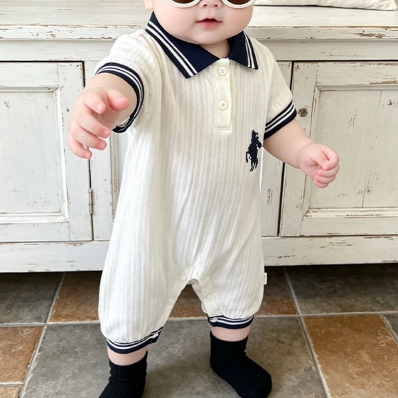 Baby Boy British Style Short Sleeve Romper