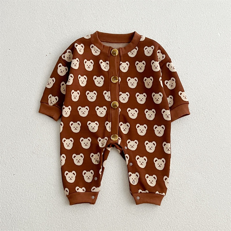 Baby Unisex Bear Long Sleeve Romper