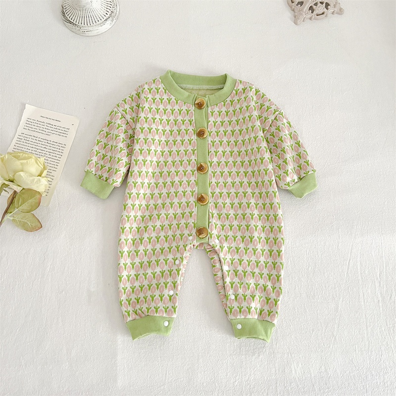 Baby Unisex Bear Long Sleeve Romper