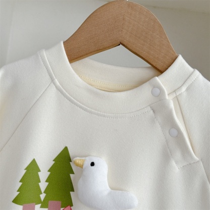 Baby Unisex Cute Duck Long Sleeve Romper