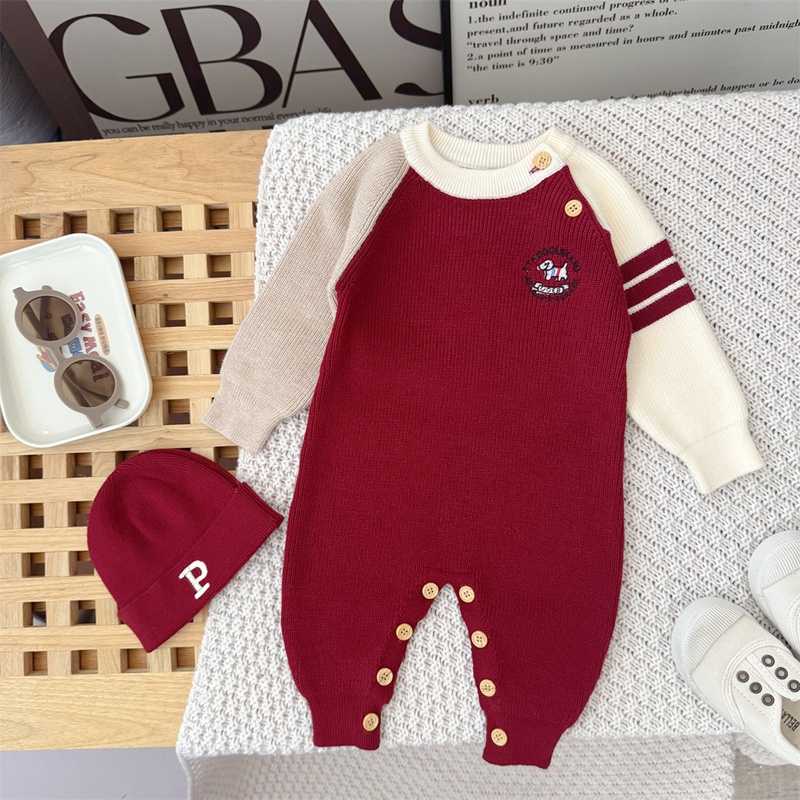 Baby Dachshund Sweater Set with Hat