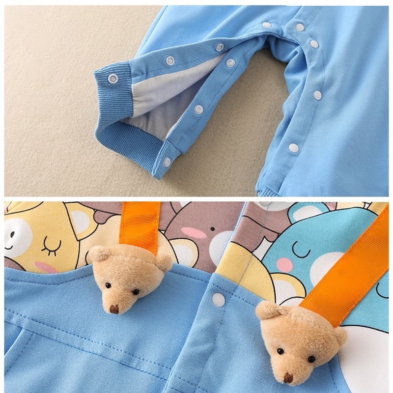 Baby Boy Faux Two Piece Long Sleeve Romper Set