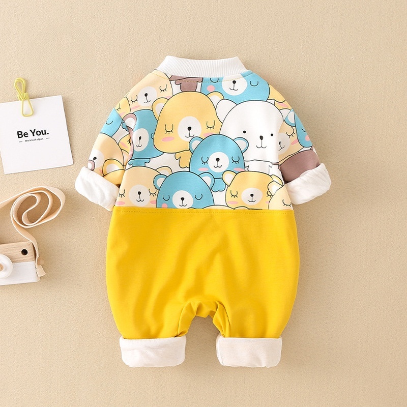 Baby Boy Faux Two Piece Long Sleeve Romper Set