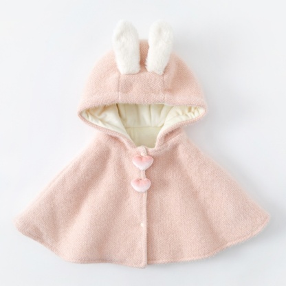 Baby Girl Bunny Cute Love Shawl Cape Top