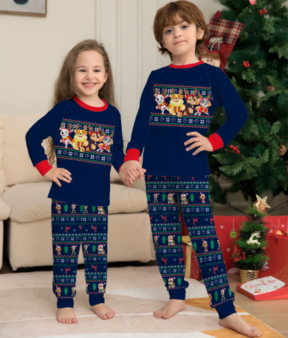 Matching Christmas Pajamas Cartoon Long-sleeve Pajamas Sets