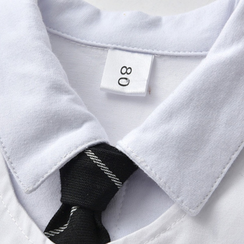 2pcs Baby Boy British Style Romper with Matching Hat