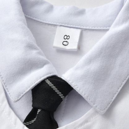 2pcs Baby Boy British Style Romper with Matching Hat