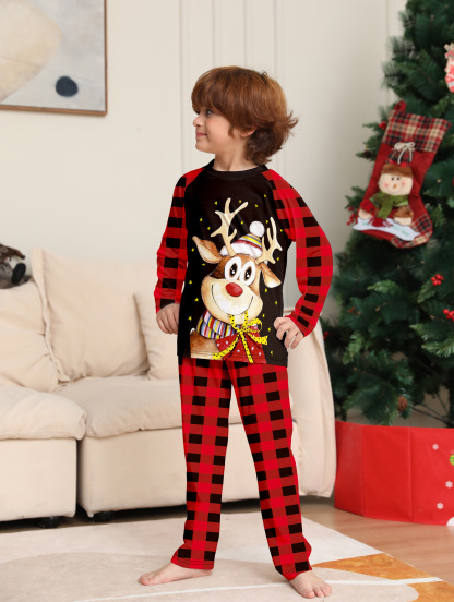 Matching Christmas Pajamas Deer Long-sleeve Pajamas Sets