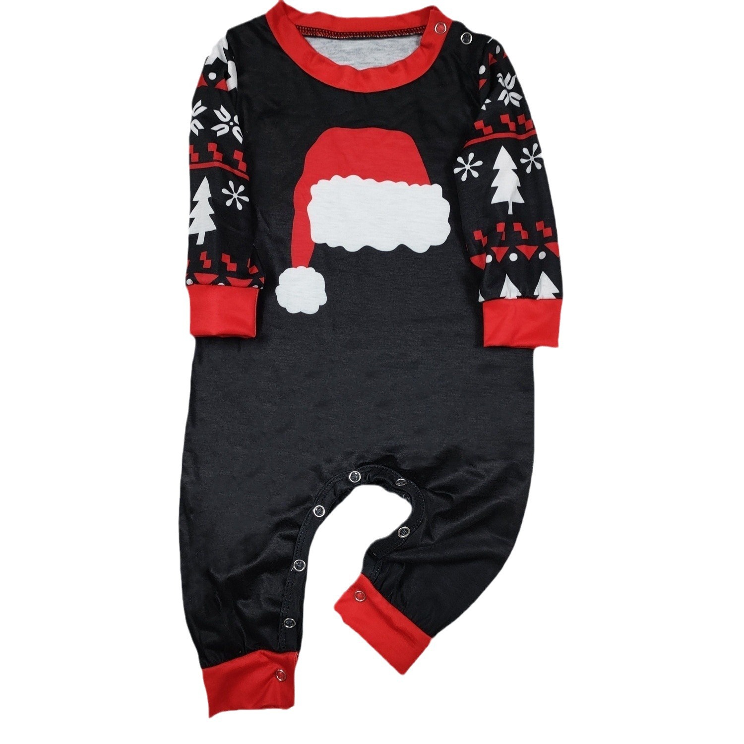 Matching Christmas Pajamas Christmas Hat Long-sleeve Pajamas Sets