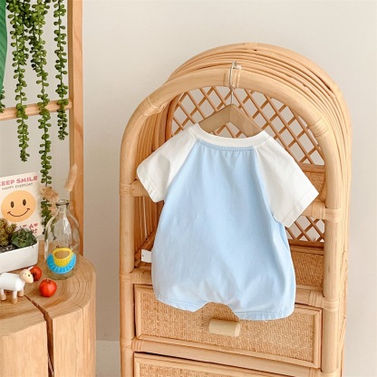 Cartoon Smiley-faced Baby Shor -sleeved Baby Romper