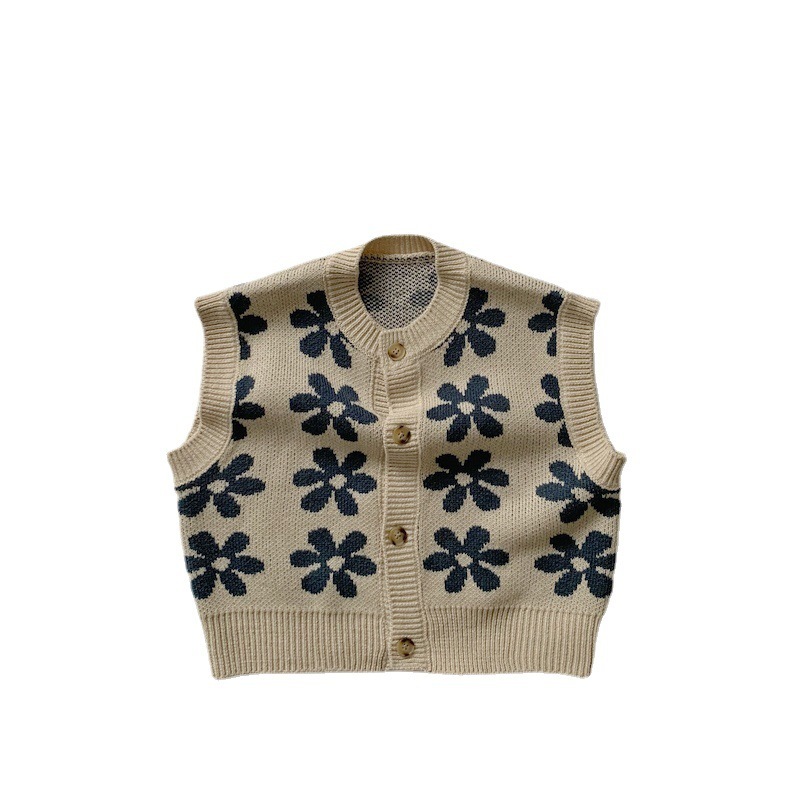 Baby Vintage Floral Knit Vest