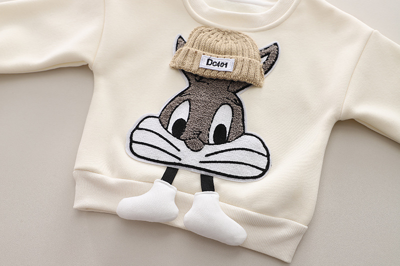 2pcs Toddler Boy Cute Bunny Top and Pant Set