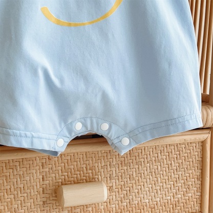 Cartoon Smiley-faced Baby Shor -sleeved Baby Romper