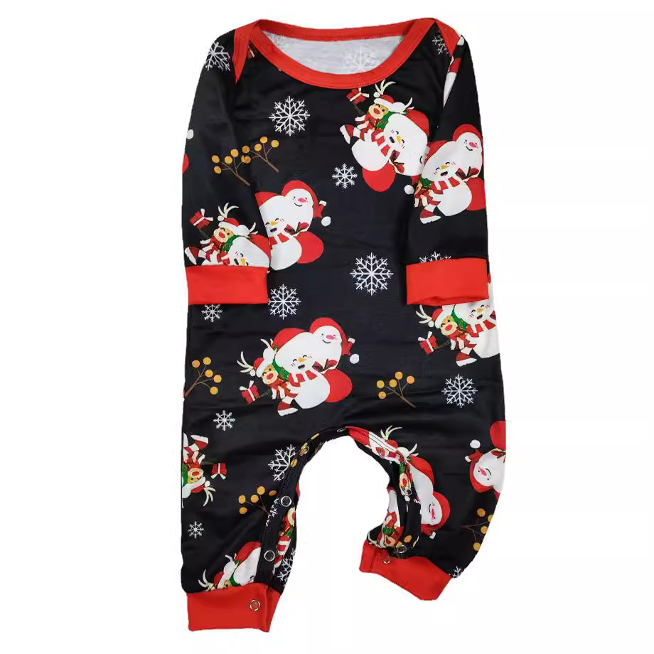 Matching Christmas Pajamas Santa Claus Letter Long-sleeve Pajamas Sets