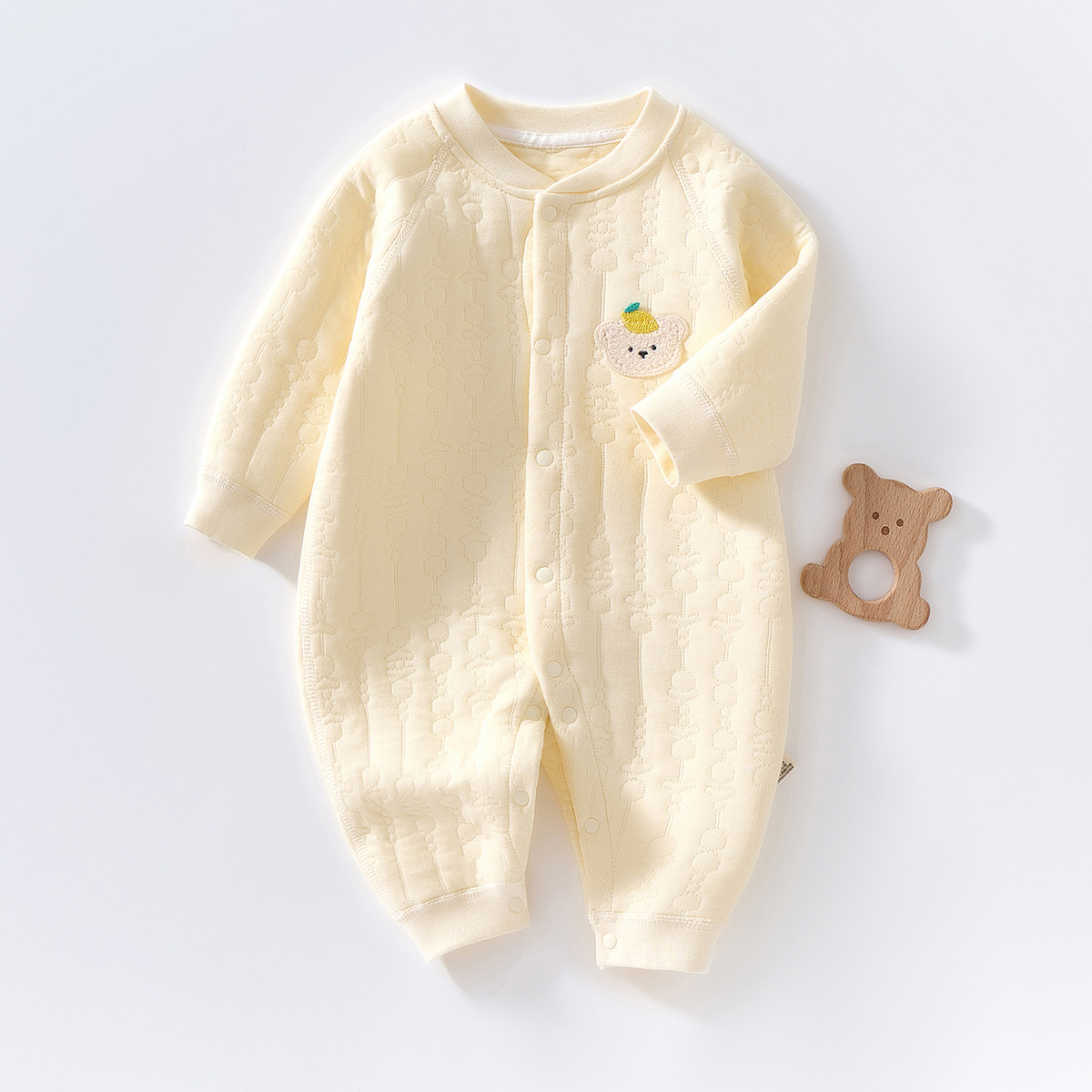 Baby Boy/Girl Lemon Bear Winter Romper