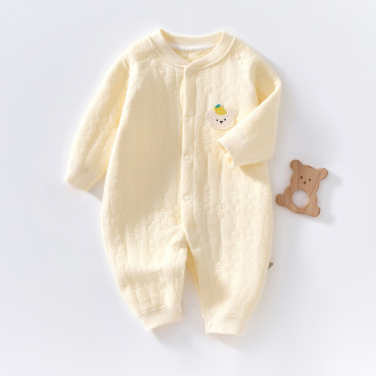 Baby Boy/Girl Lemon Bear Winter Romper
