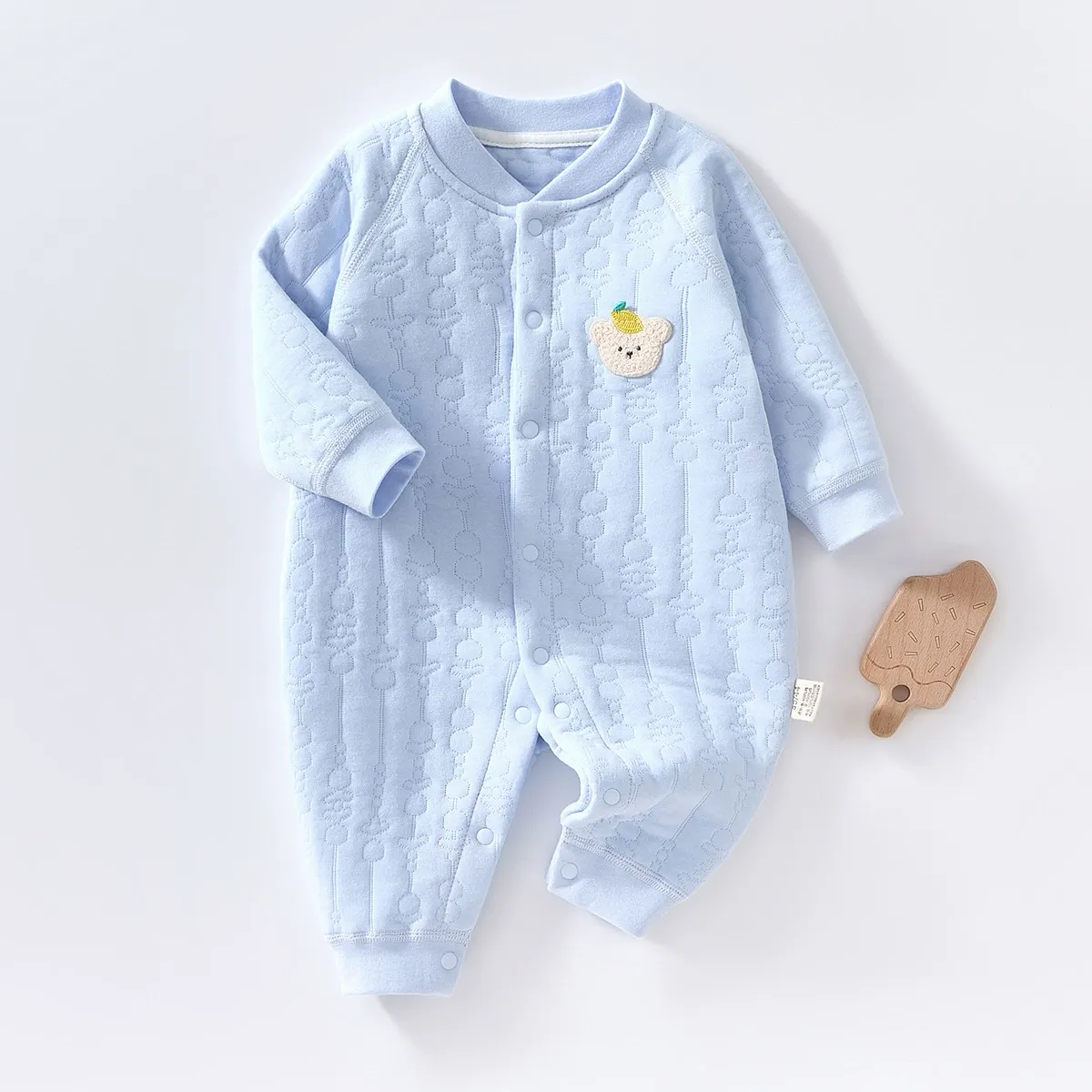 Baby Boy/Girl Lemon Bear Winter Romper