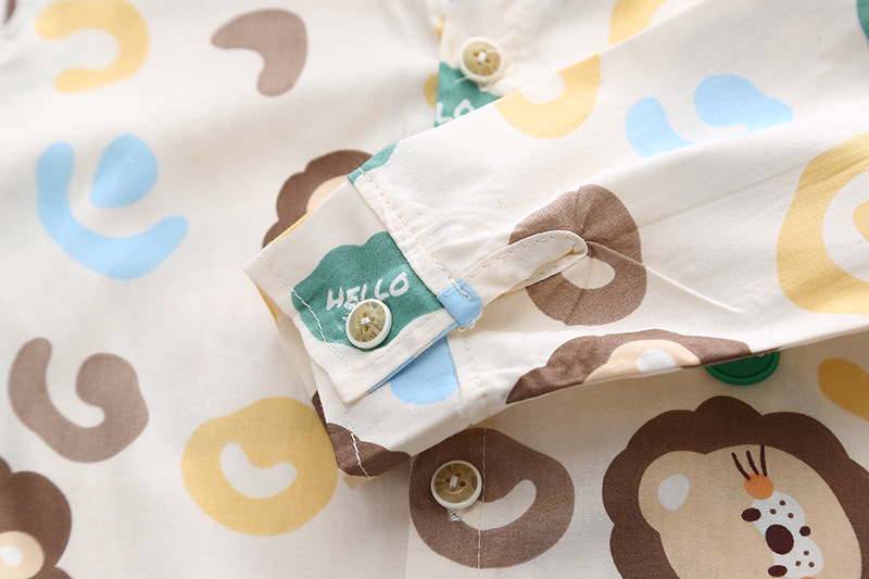 2pcs Toddler Boy Cute Lion Top and Pant Set