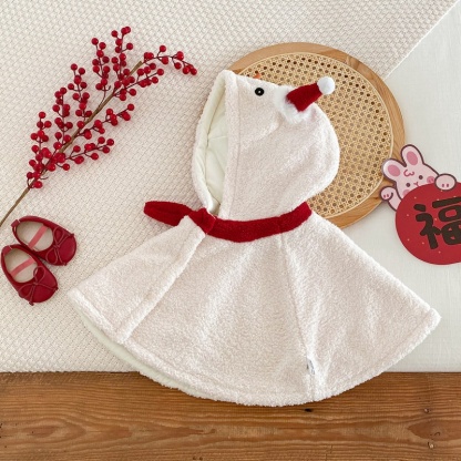 Baby Girl Cute Snowman Shawl Cape Top