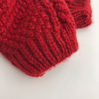 Baby Twist Red Knitted Cardigan