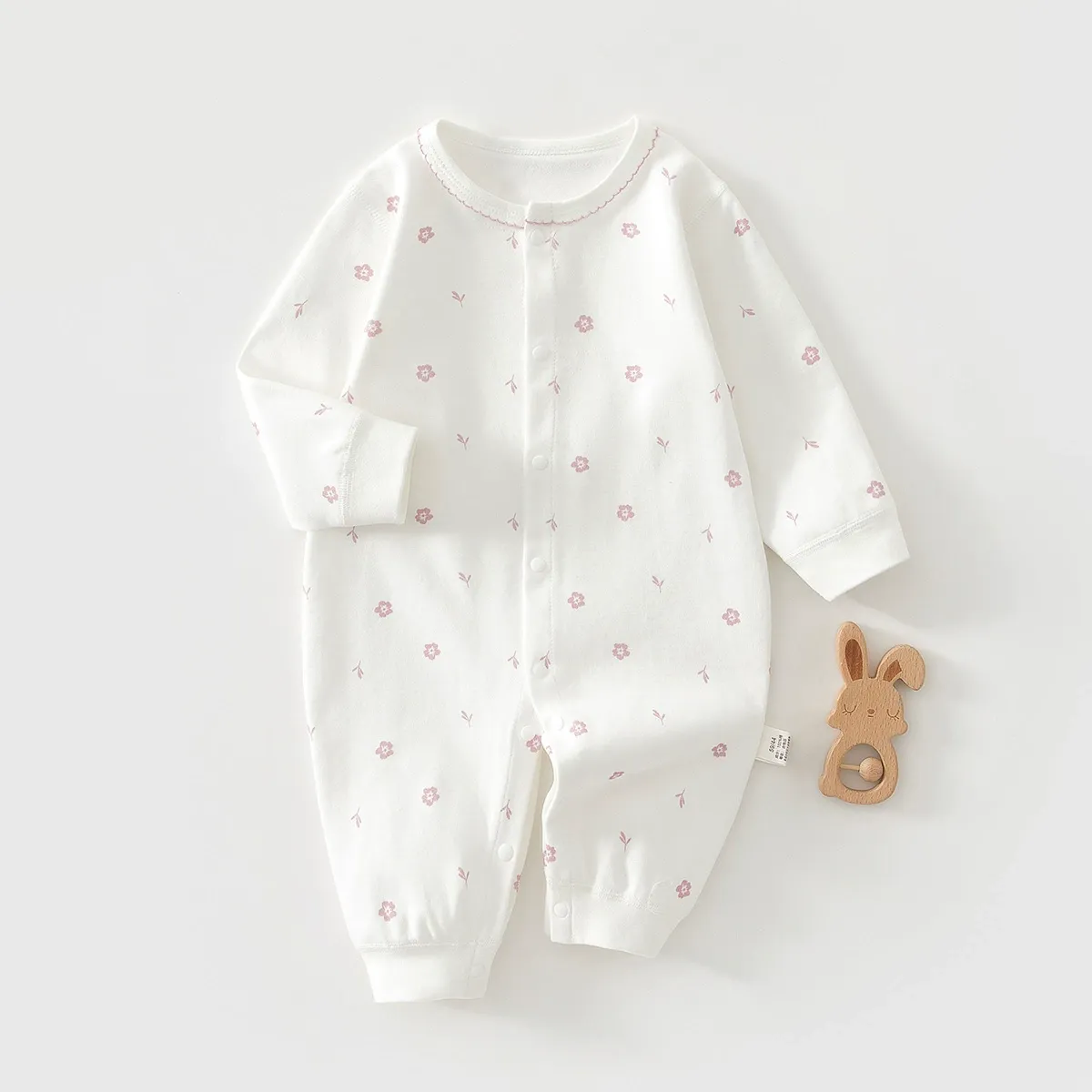 Baby Boy/Girl Floral And Fruit Patterned Romper