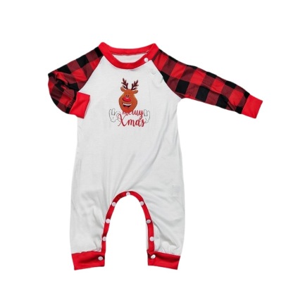 Matching Christmas Pajamas Deer Plaid Long-sleeve Pajamas Sets