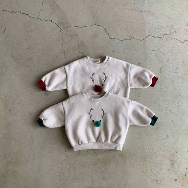 Baby Antler Print Long Sleeve Sweatshirt