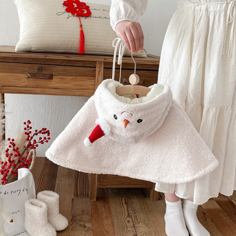 Baby Girl Cute Snowman Shawl Cape Top