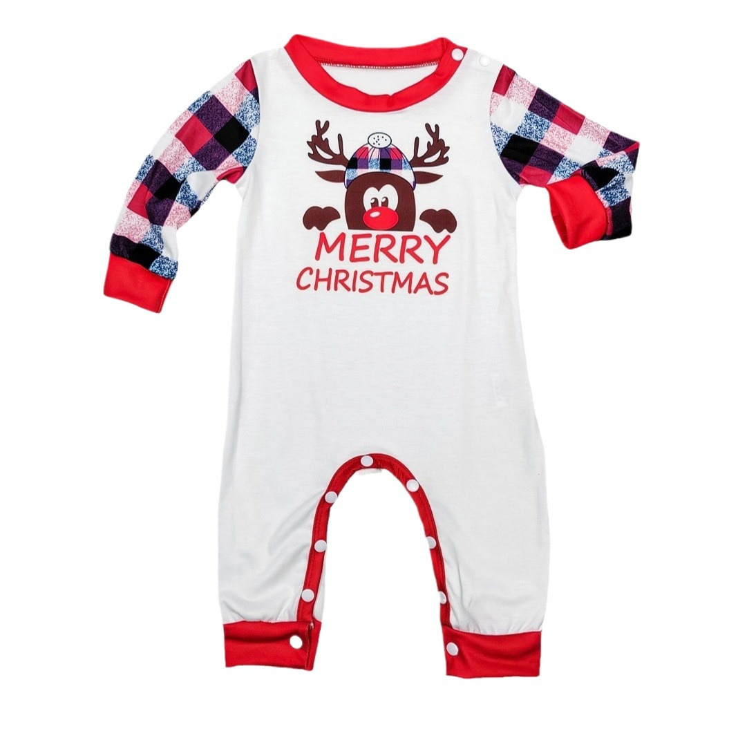 Matching Christmas Pajamas Deer Letter Long-sleeve Pajamas Sets