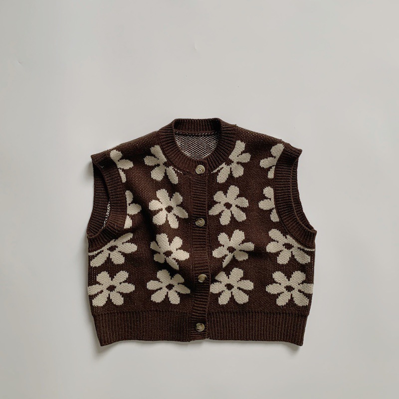 Baby Vintage Floral Knit Vest