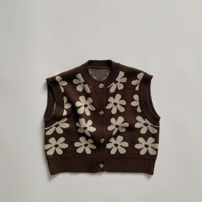 Baby Vintage Floral Knit Vest