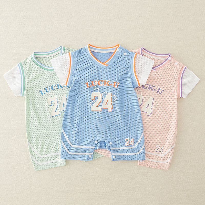 Baby Fake Two-piece Basketball Romper
