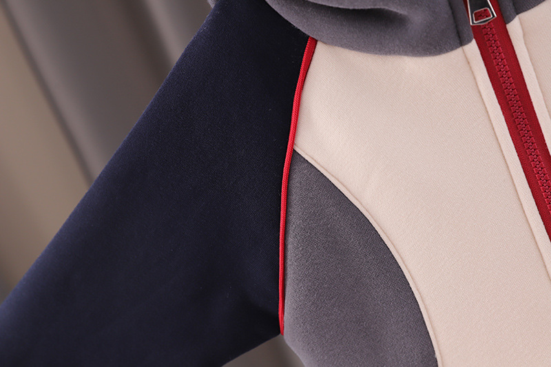 2pcs Toddler Boy Color Block Hooded Top and Pant Set