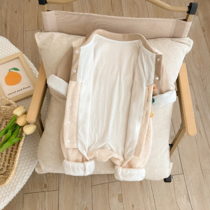 Baby Boy/Girl Color Clash Button Romper