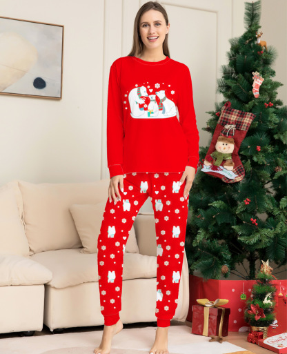 Matching Christmas Pajamas Bear Long-sleeve Pajamas Sets