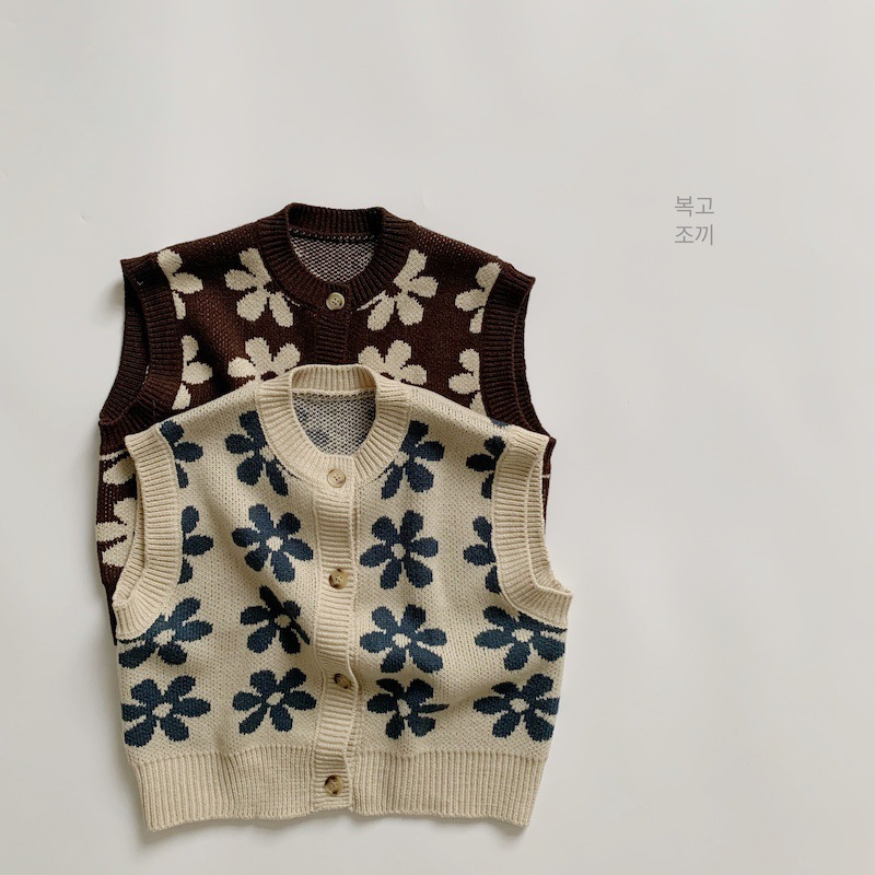 Baby Vintage Floral Knit Vest