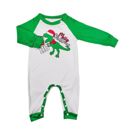 Matching Christmas Pajamas Cartoon Letter Long-sleeve Pajamas Sets